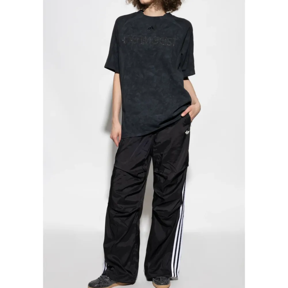 T-Shirts^Adidas Originals T-shirt med skinnende applikationer Sort