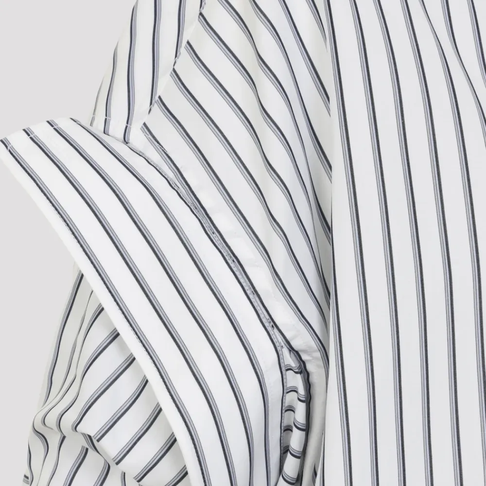 Bluser & Skjorter^Balenciaga Tucked Sleeve Shirt Hvid