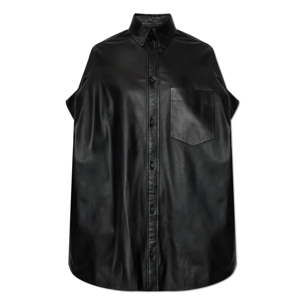 Bluser & Skjorter^Balenciaga Tucked Sleeves Shirt Sort