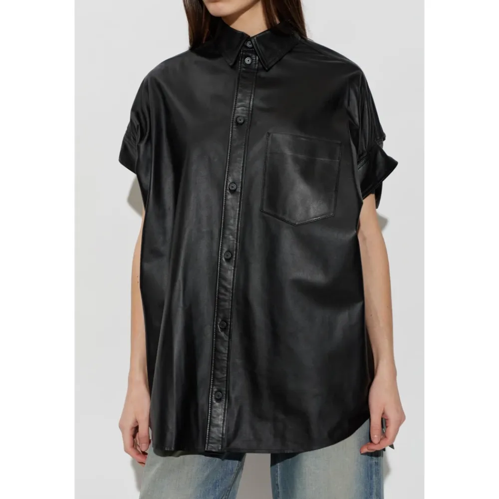 Bluser & Skjorter^Balenciaga Tucked Sleeves Shirt Sort