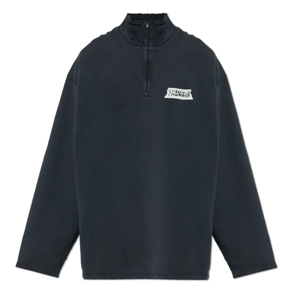 Trøjer^Balenciaga Turtleneck Sweatshirt Sort