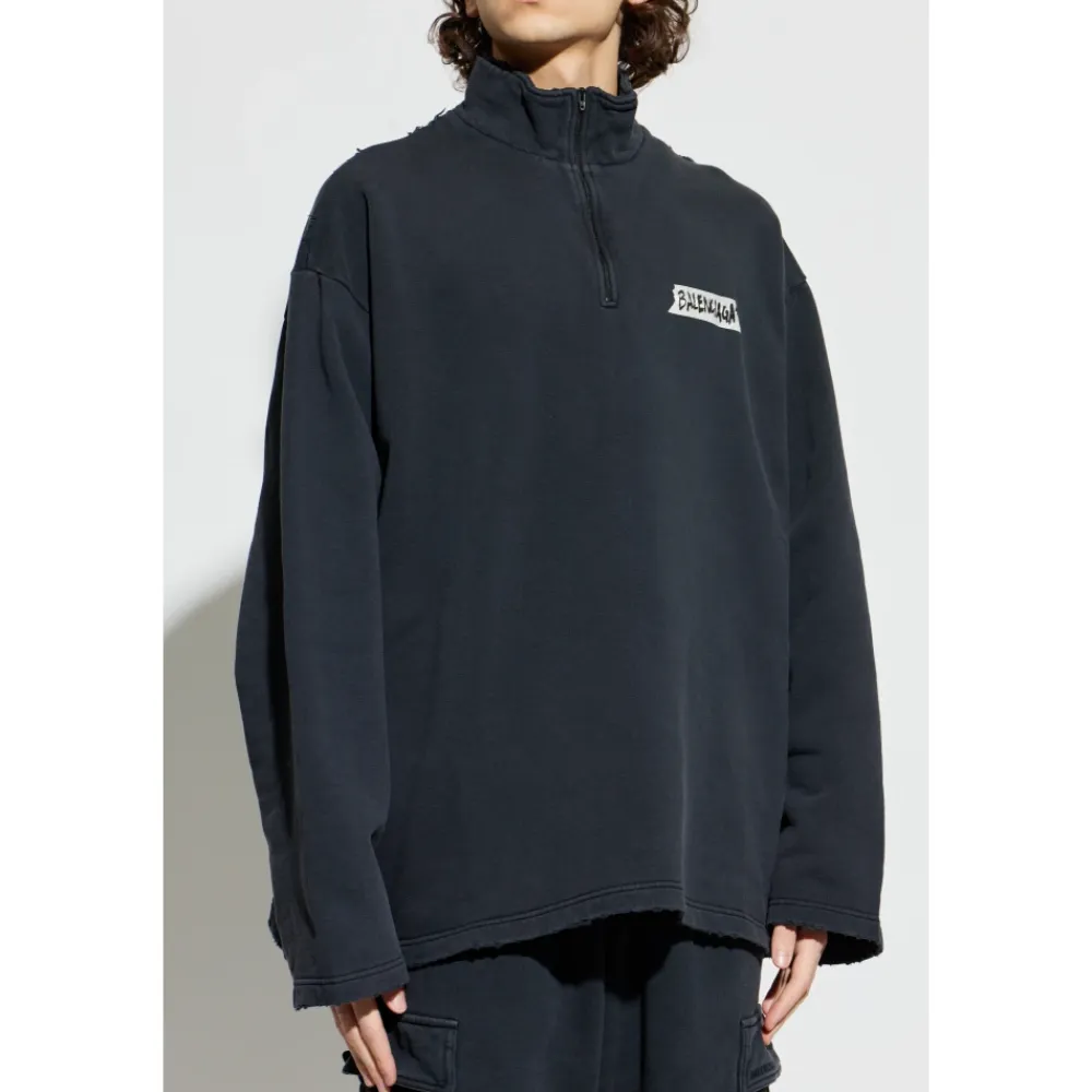 Trøjer^Balenciaga Turtleneck Sweatshirt Sort