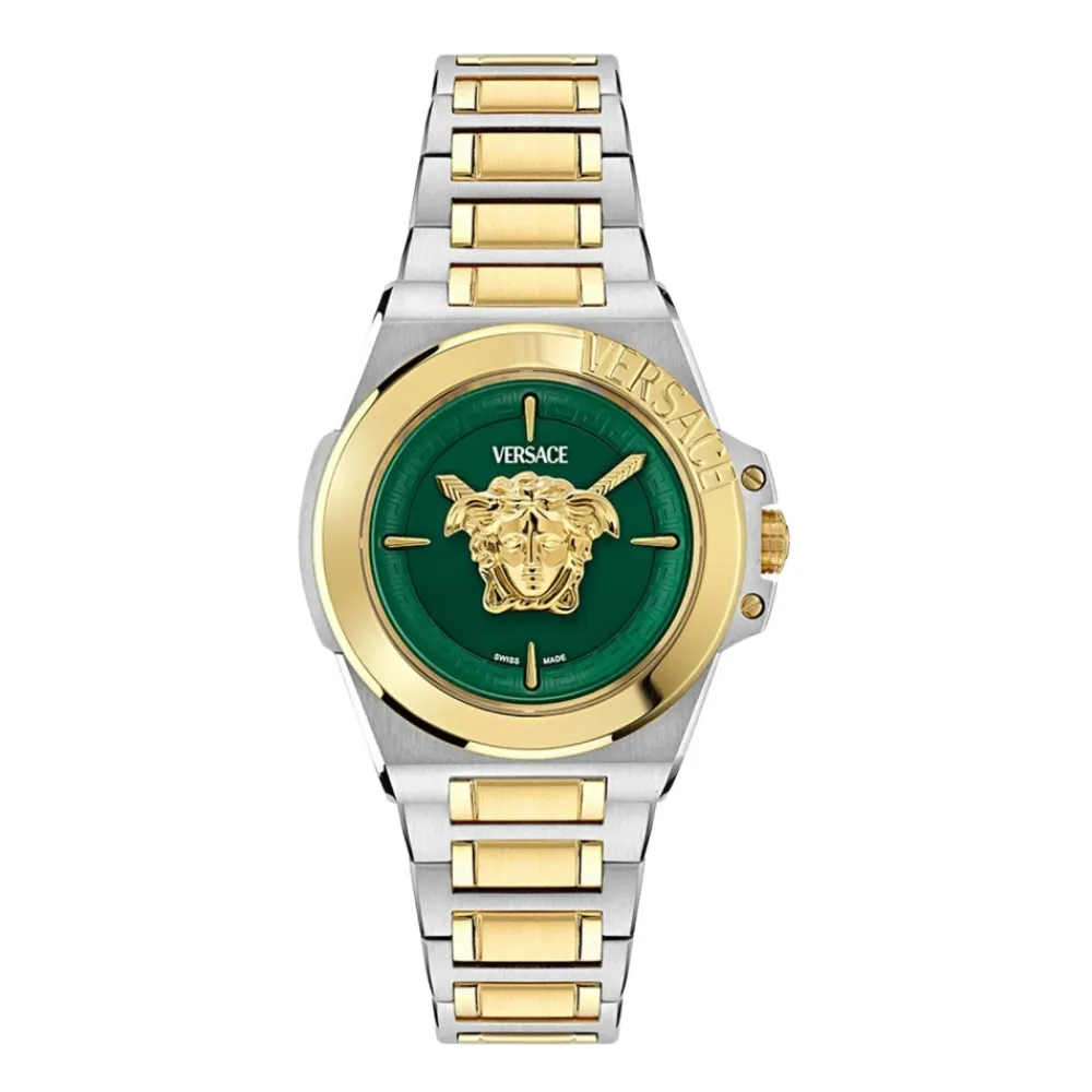 Ure^Versace Two-tone Link Bracelet Watch Grøn