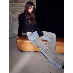 Jeans^Haute L'Amitié Two-Tone Patch Tall Jeans Multifarvet