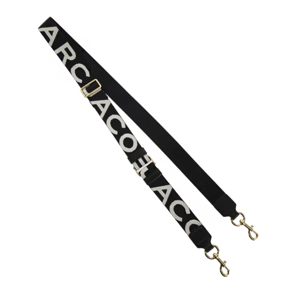 Tilbehør Til Tasker^Marc Jacobs Tynd Logo Webbing Rem Sort