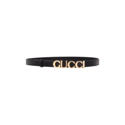 Bælter<Gucci Tyndt bælte med spænde Sort