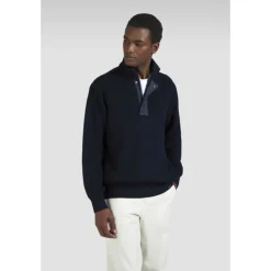 Strik<Paul & Shark Typhoon® Half Zip Sweater Blå