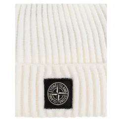 Huer & Kasketter^Stone Island Uld beanie med logo patch Beige