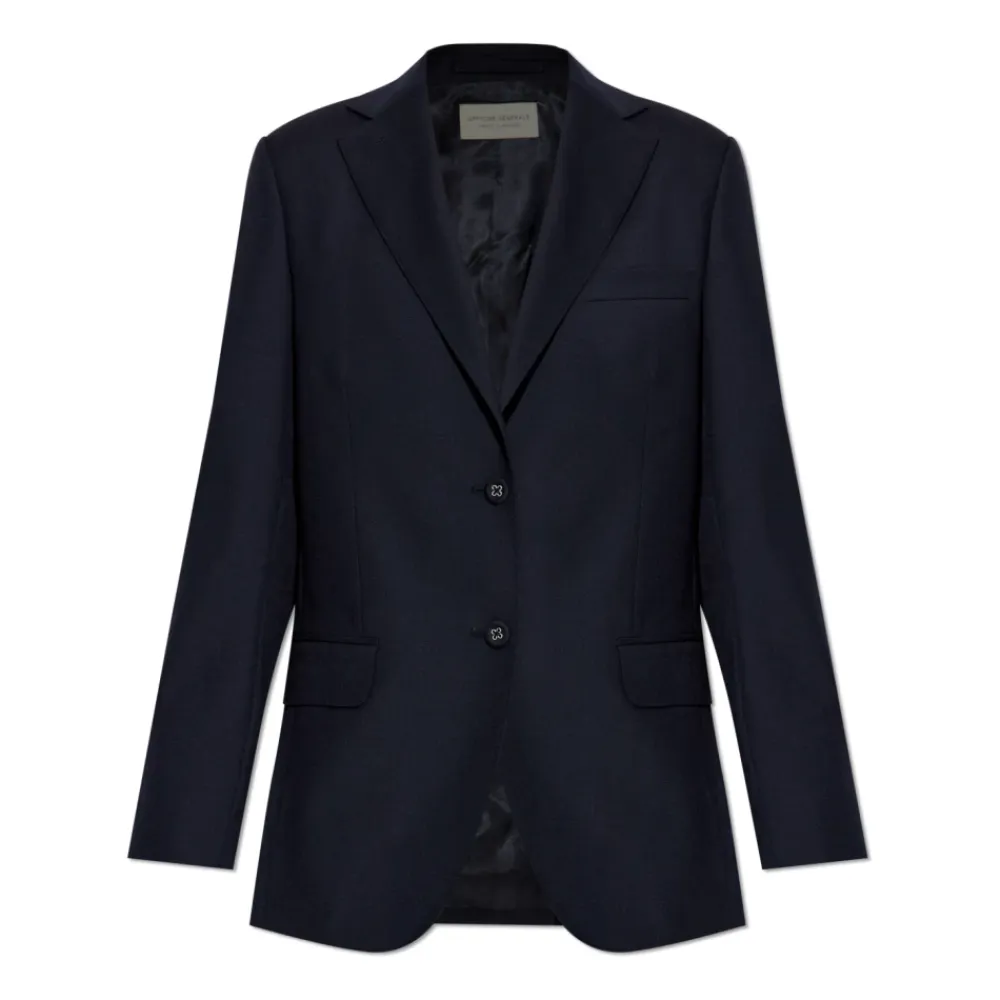 Jakker<Officine Générale Uld blazer Charlene Blå