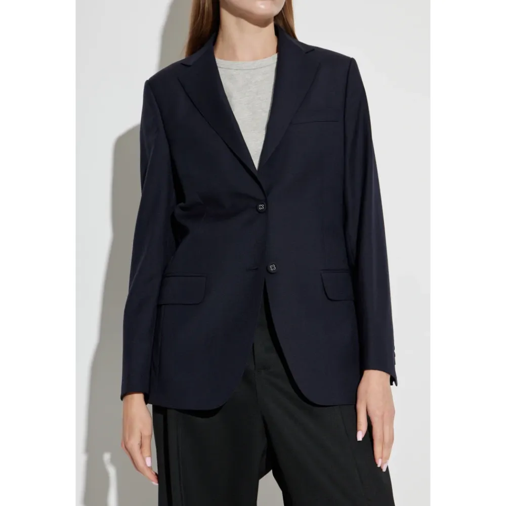 Jakker<Officine Générale Uld blazer Charlene Blå