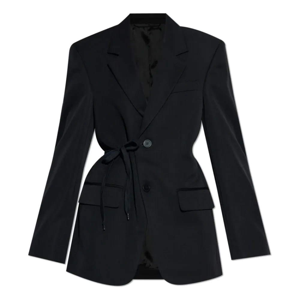 Jakker^Balenciaga Uld Blazer Med Enkelt Slids Bagpå Sort