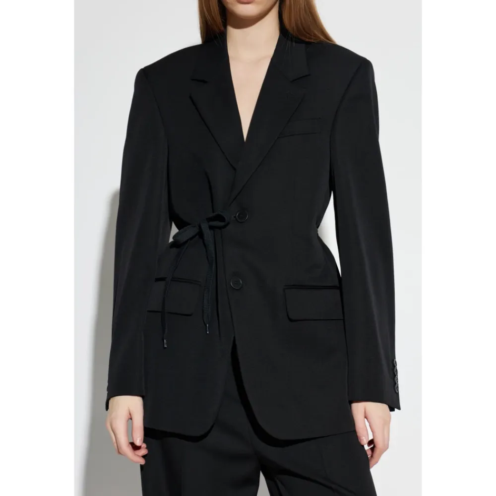 Jakker^Balenciaga Uld Blazer Med Enkelt Slids Bagpå Sort