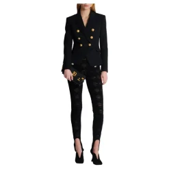 Jakker^Balmain Uld Dobbeltradet Jakke Sort