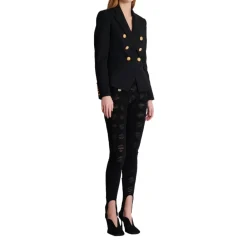 Jakker^Balmain Uld Dobbeltradet Jakke Sort