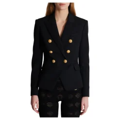 Jakker^Balmain Uld Dobbeltradet Jakke Sort
