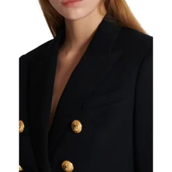 Jakker^Balmain Uld Dobbeltradet Jakke Sort
