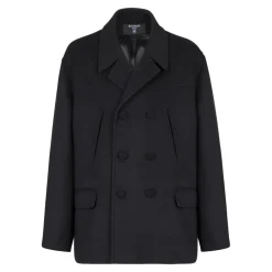 Frakker^Balmain Uld- og kashmir-peacoat Sort
