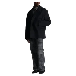 Frakker^Balmain Uld- og kashmir-peacoat Sort