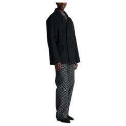 Frakker^Balmain Uld- og kashmir-peacoat Sort