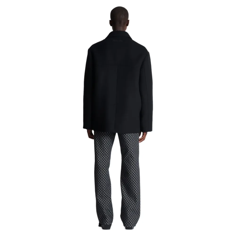 Frakker^Balmain Uld- og kashmir-peacoat Sort