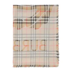 Tørklæder<Burberry Uld- og silketørklæde Beige