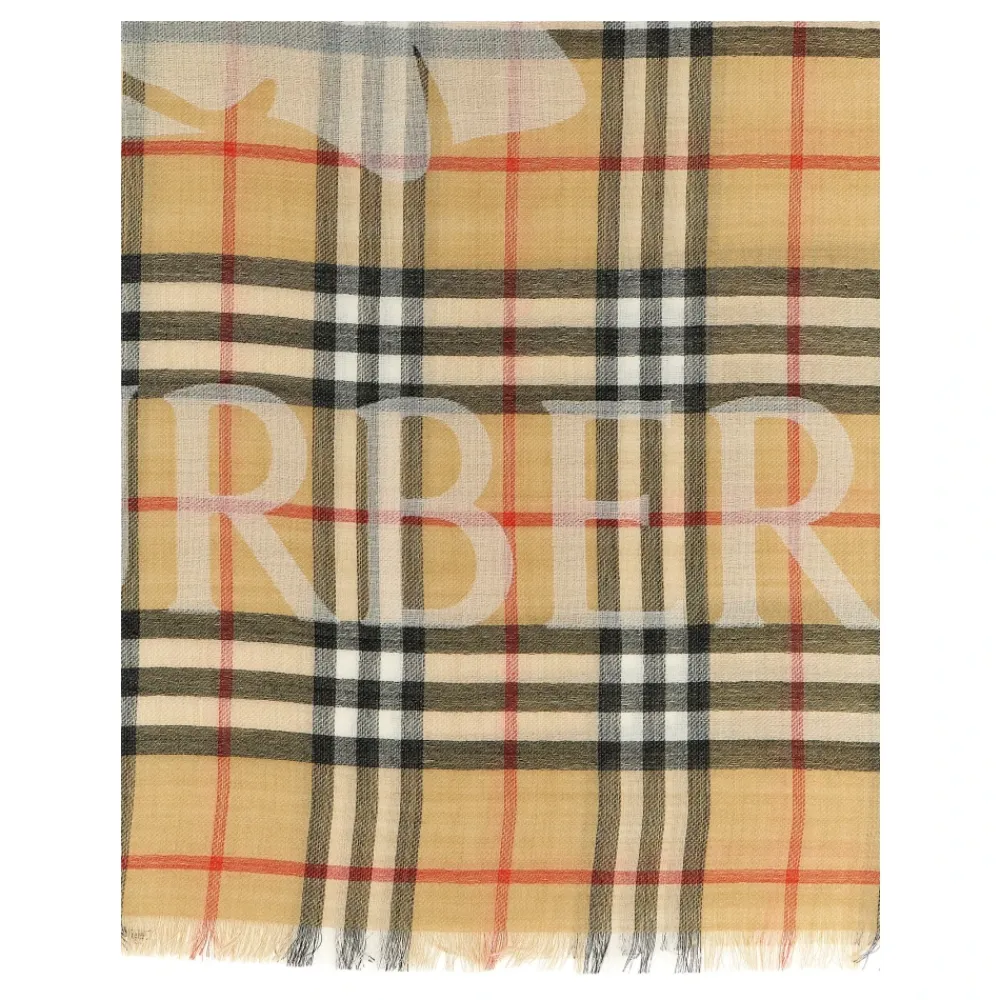 Tørklæder^Burberry Uld- og silketørklæde Beige