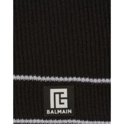 Halstørklæder Og Tørklæder<Balmain Uld Patch Halstørklæde Sort