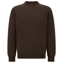 Strik^Boggi Milano Uldblanding Rundhalset Jumper Brun
