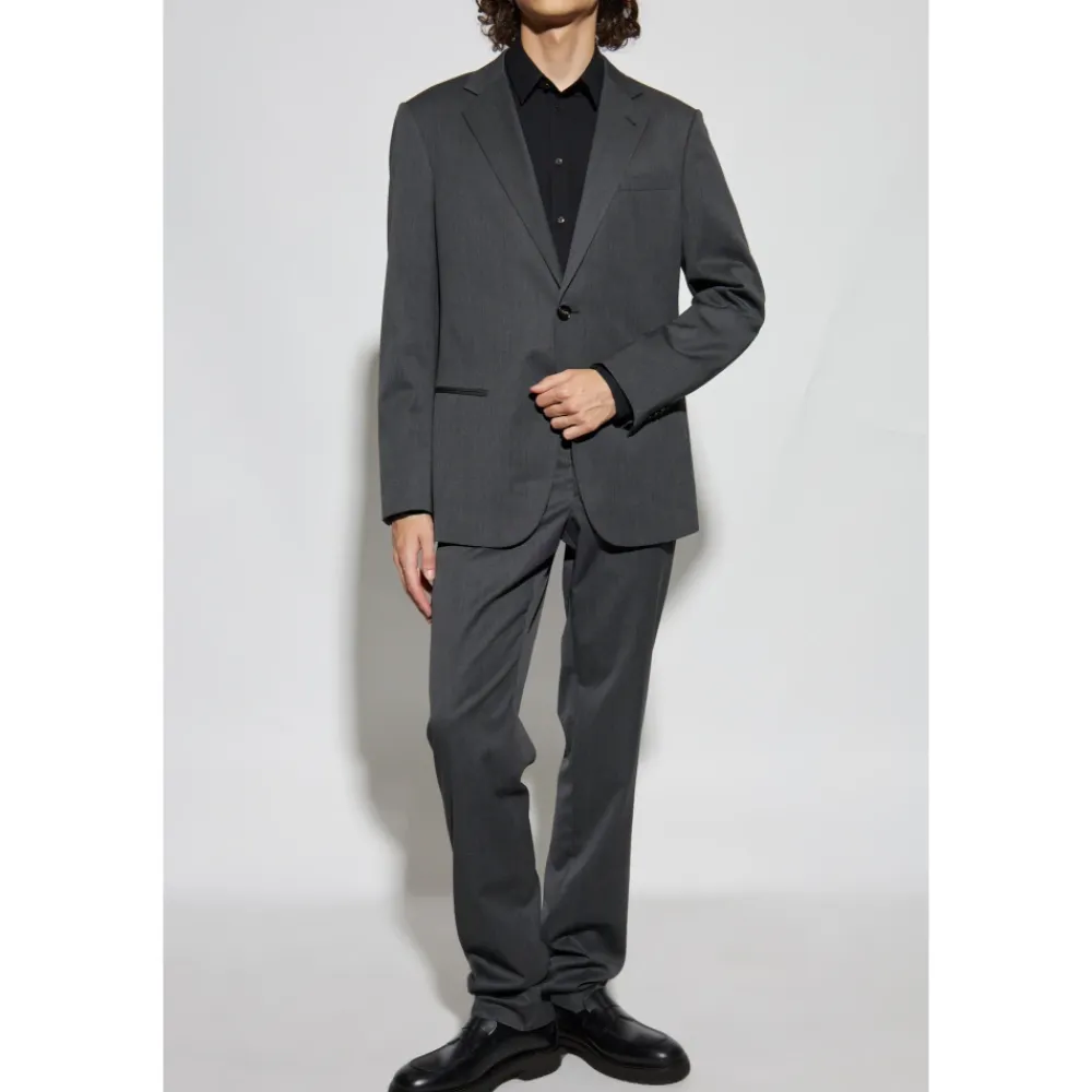 Jakkesæt<Giorgio Armani Uldjakkesæt Grå