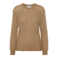 Striktrøjer & Sweatere^AMERICANDREAMS Ulla O Neck Pullover Brun