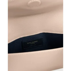 Clutch^Saint Laurent Uptown Pouch Beige