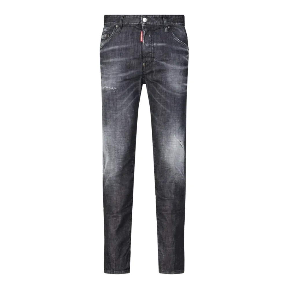 Jeans^Dsquared2 Urban Skater Jeans med ødelagte detaljer Sort