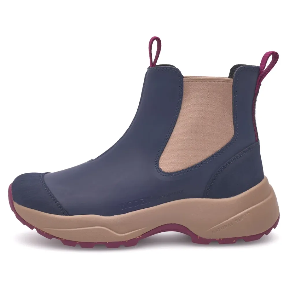 Chelsea Boots^Woden Vandtæt Slip-On Støvle Mørke/Beige Blå