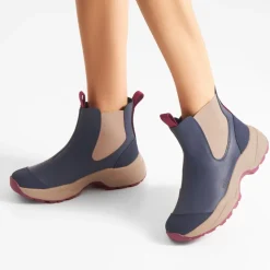 Chelsea Boots^Woden Vandtæt Slip-On Støvle Mørke/Beige Blå