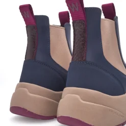 Chelsea Boots^Woden Vandtæt Slip-On Støvle Mørke/Beige Blå
