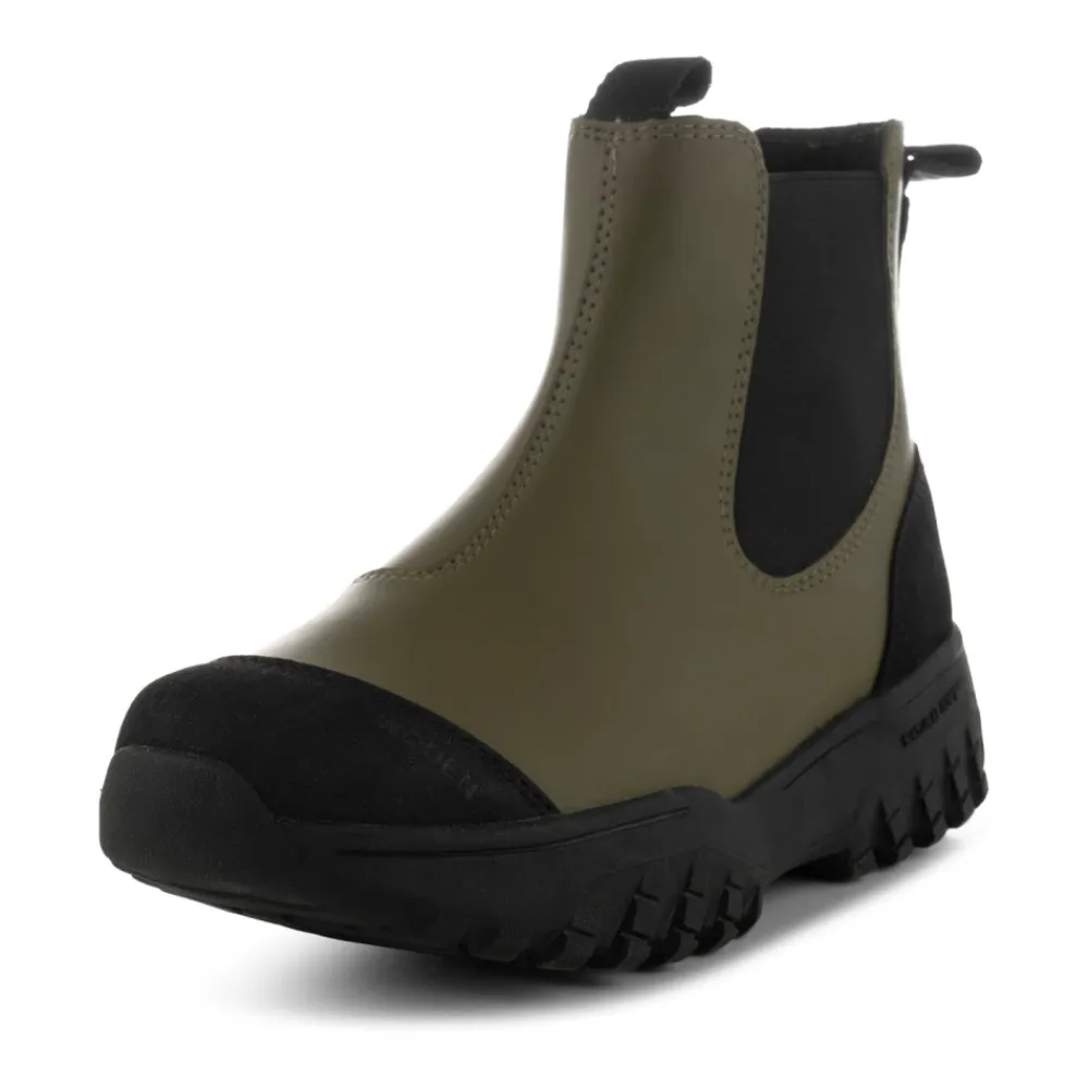 Chelsea Boots<Woden Vandtætte Chelsea Støvler med Fiskelæderdetaljer Grøn