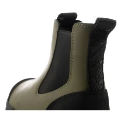 Chelsea Boots<Woden Vandtætte Chelsea Støvler med Fiskelæderdetaljer Grøn