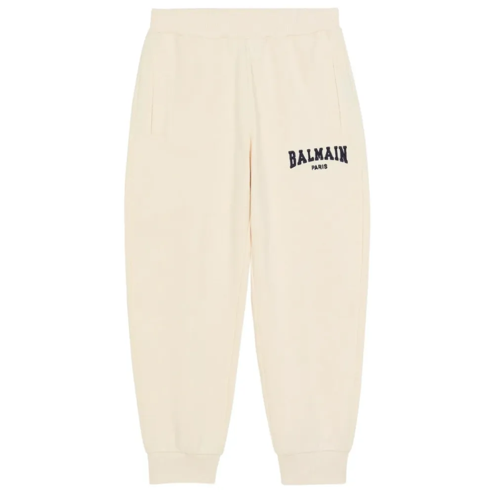 Underdele^Balmain Varsity Track Bottoms Beige
