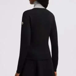 Jakker^Moncler Vatteret uld cardigan - Elegant klassiker Sort