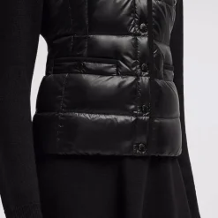 Jakker^Moncler Vatteret uld cardigan - Elegant klassiker Sort