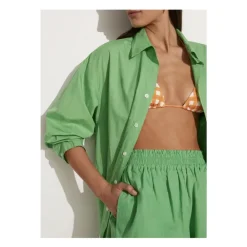 Bluser & Skjorter^Faithfull the brand Vega Cotton Poplin Shirt Dress Grøn
