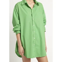 Bluser & Skjorter^Faithfull the brand Vega Cotton Poplin Shirt Dress Grøn