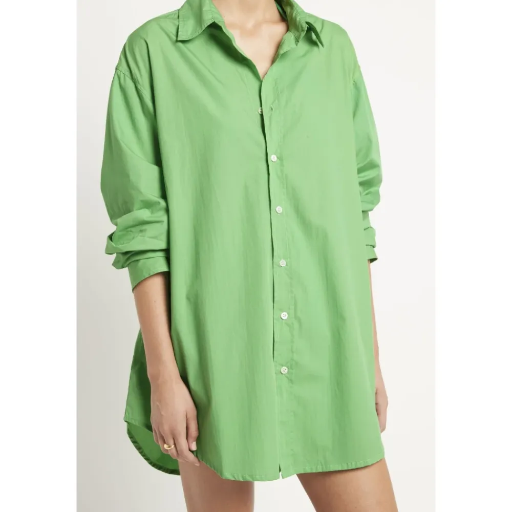 Bluser & Skjorter^Faithfull the brand Vega Cotton Poplin Shirt Dress Grøn