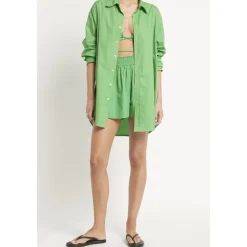 Bluser & Skjorter^Faithfull the brand Vega Cotton Poplin Shirt Dress Grøn