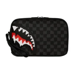 Toilettasker<SPRAYGROUND Vegan Læder Beauty Case Pochette Shark Sort