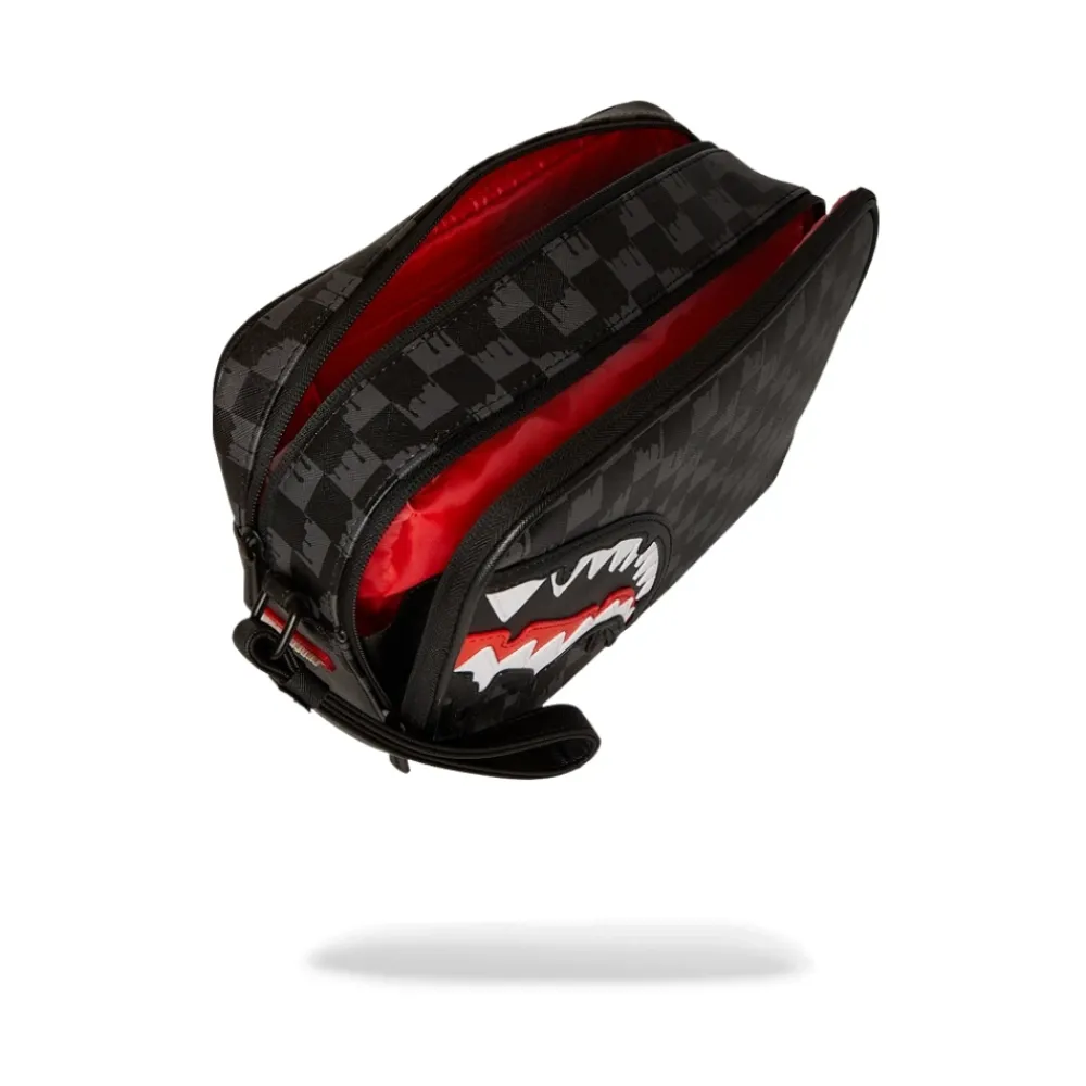Toilettasker<SPRAYGROUND Vegan Læder Beauty Case Pochette Shark Sort