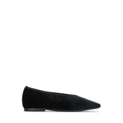 Ballerina Sko^TotêMe Velour Ballerinaer Sort