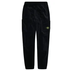 Underdele^Stone Island Velour Cargo Bukser Sort