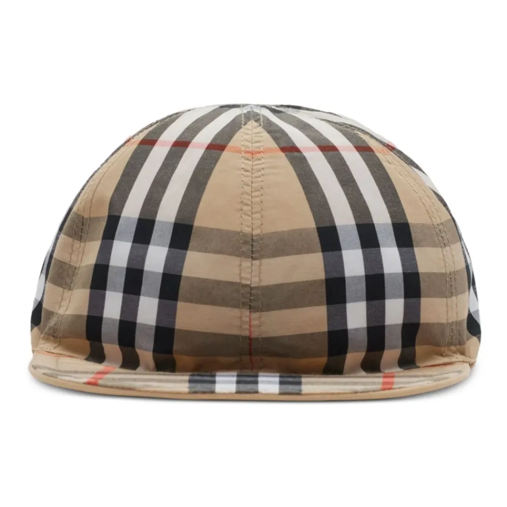 Huer & Kasketter^Burberry Vendbar Bomuldshat med Check-mønster Brun
