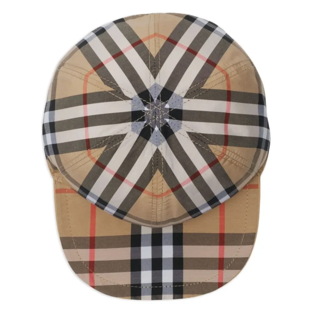 Huer & Kasketter^Burberry Vendbar Bomuldshat med Check-mønster Brun